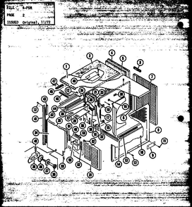 Cabinet And Chassis Parts Diagram and Parts List for D54444-2C  Amana Air Conditioner