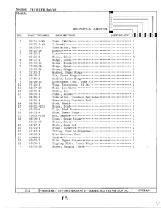 Freezer Door Page 2 Diagram and Parts List for 20022-0A  Admiral Refrigerator
