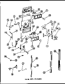 Control Parts Diagram and Parts List for TM14F-P75658-2W  Amana Refrigerator