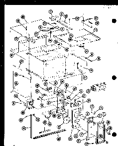 Timer/wiring Harness Diagram and Parts List for R0-24-8 P73917-1M Amana Microwave