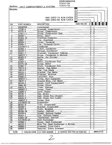 Unit Compartment And System Page 2 Diagram and Parts List for 23822-7A  Admiral Refrigerator