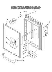 Part Location Diagram of 13023834SQ Whirlpool DOR-FIP Stainless Steel