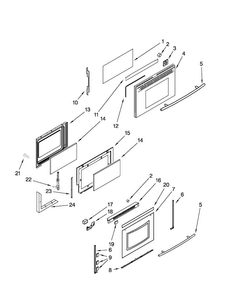 Door Parts Diagram and Parts List for JDR8880RDB10  Jenn-Air Range