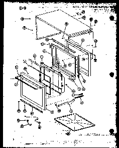 Outer Cabinet Diagram and Parts List for RRL-9TC P75533-6M Amana Microwave