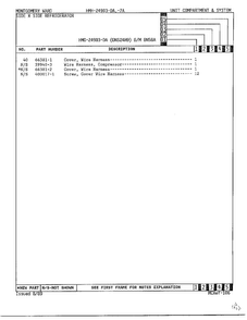 Unit Compartment And System Page 3 Diagram and Parts List for 24903-OA  Admiral Refrigerator