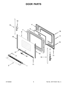 Part Location Diagram of W11679226 Whirlpool GLASS-DOOR