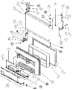 Freezer Door Diagram and Parts List for 85178-P1117103W  Amana Refrigerator