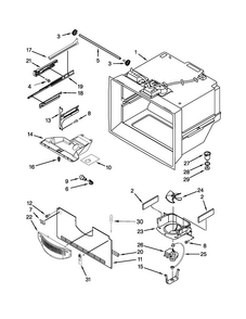 Freezer Liner Parts Diagram and Parts List for MBL1957DEM00  Maytag Refrigerator