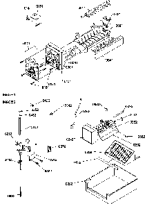 Ice Maker Parts And Add On Ice Maker Kit Diagram and Parts List for SB520SW-P1185003WW  Amana Refrigerator
