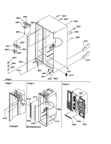 Cabinet Parts/toe Grille Diagram and Parts List for SX23VE-P1315401WE  Amana Refrigerator
