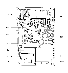 Power And Control Circuit Board Diagram and Parts List for 56568420791  Kenmore Microwave