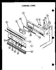 Control Panel Diagram and Parts List for PHO203UWW  Amana Wall Oven