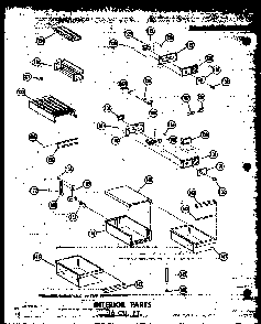 Interior Parts 16 Cu. Ft. Diagram and Parts List for T16W-P60303-53W  Amana Refrigerator