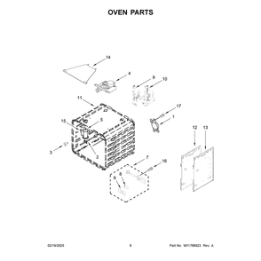 Oven Parts Diagram and Parts List for JPIFC736RM00  Jenn-Air Range
