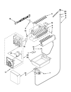 Icemaker Parts Diagram and Parts List for JFC2290VPR3  Jenn-Air Refrigerator