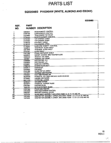 Parts List Page 2 Diagram and Parts List for SQD25MB3  Amana Refrigerator