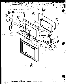 Door Diagram and Parts List for RS60 P76695-15M Amana Microwave