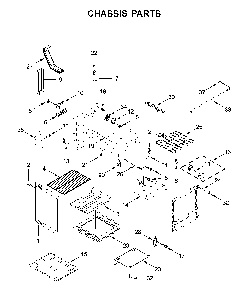 Chassis parts Diagram and Parts List for YMER8800FW3  Maytag Range