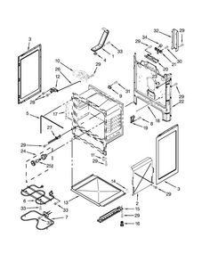 Chassis Parts Diagram and Parts List for AER5830VAD1  Amana Range