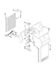 Air Flow Parts Diagram and Parts List for 5MS224NEWW00  Maytag Refrigerator