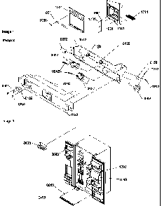 Facade Dispnsr Cover/electronic Brcket Assy/toe Grille Diagram and Parts List for SRD528VW-P1320402WW  Amana Refrigerator