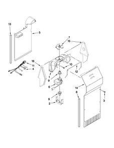 Air Flow Parts Diagram and Parts List for MSD2573VEB01  Maytag Refrigerator