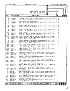 Fresh Food Compartment Page 2 Diagram and Parts List for 19294A  Admiral Refrigerator