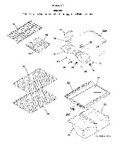 Shelves Diagram and Parts List for 2536041961D  Kenmore Refrigerator