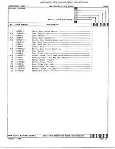 Freezer Door Page 2 Diagram and Parts List for 40118-OA  Admiral Freezer
