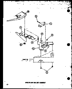 Switch And Bracket Assembly Diagram and Parts List for TAA300 P75751-14W Amana Washer