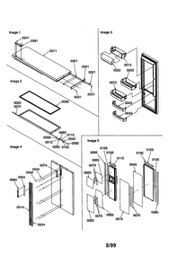 Refrigerator/door Trim/handles Diagram and Parts List for SBDE21VPE-P1317201WE  Amana Refrigerator