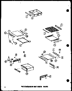 Refrigerator Interior Parts Diagram and Parts List for SRI-22E-A-P74870-11WA  Amana Refrigerator
