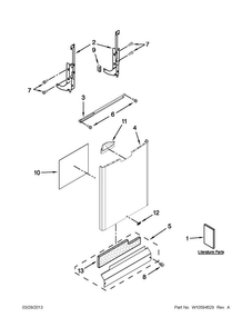 Door And Panel Parts Diagram and Parts List for MDBH949PAM2  Maytag Dishwasher