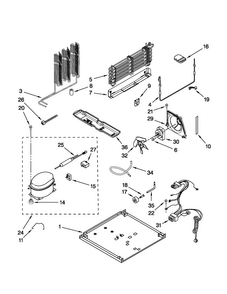 Unit Parts Diagram and Parts List for M1TXEMMWQ04  Maytag Refrigerator