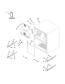 Cabinet Parts Diagram and Parts List for JUD24FCERS00  Jenn-Air Refrigerator