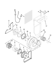 Blower Unit Parts Diagram and Parts List for JDS9865BDP23  Jenn-Air Range
