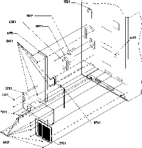 Cabinet Back Diagram and Parts List for BR22TE-P1196709WE  Amana Refrigerator