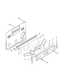 Control Panel Parts Diagram and Parts List for MER8650ES0  Maytag Range