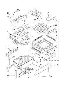 Evaporator, Ice Cutter Grid And Water Parts Diagram and Parts List for JIM158XWRS0  Jenn-Air Ice Maker