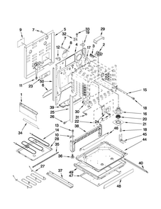 Chassis Parts Diagram and Parts List for JES8850CAB00  Jenn-Air Range