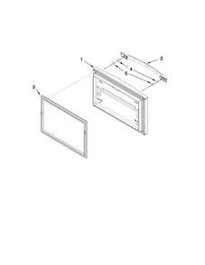 Freezer Door Parts Diagram and Parts List for AFB2234WEW3  Amana Refrigerator