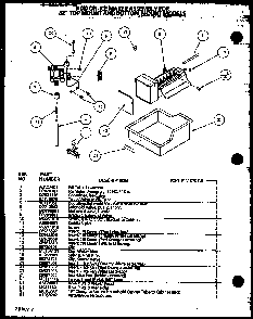 Add-on Icemaker Diagram and Parts List for TR18QB2L-P1111308WL  Amana Refrigerator
