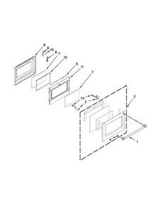Lower Door Parts Diagram and Parts List for MGT8820DS05  Maytag Range