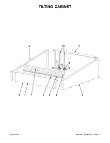 Tilting Cabinet Diagram and Parts List for MFS275PTVS  Maytag Washer