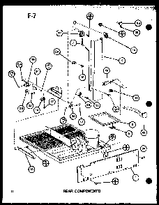 Rear Components Diagram and Parts List for TC18GG-P75535-11W  Amana Refrigerator