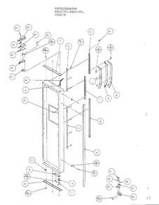 Parts List-freezer Door, Hinge And Trim Parts Diagram and Parts List for SZD27KP  Amana Refrigerator