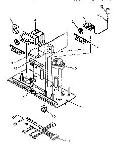 Control Panel Diagram and Parts List for TR21S4L-P1196104WL  Amana Refrigerator