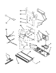Unit Parts Diagram and Parts List for 5GBR22PRAA00  Maytag Refrigerator