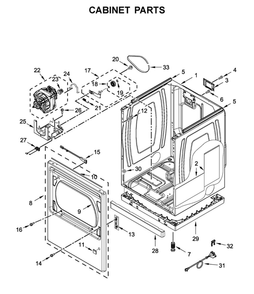 Cabinet Parts Diagram and Parts List for YMED7230HC0  Maytag Dryer
