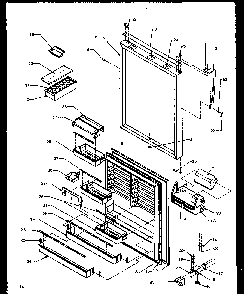 Refrigerator Door Diagram and Parts List for TG18R2L-P1158305WL  Amana Refrigerator
